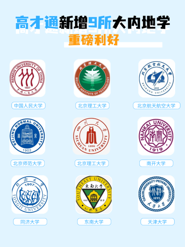 高才通新增9所內(nèi)地大學(xué)，人才爭奪開始了